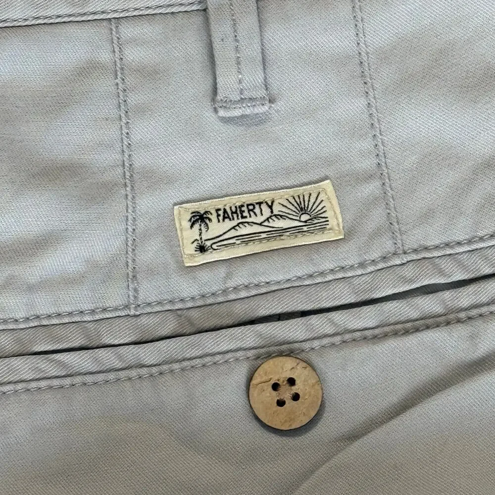 Faherty Brand All Day Chino Knit Shorts Preppy Beach Wear. Casual, Outdoor.
